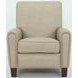 Harrington Cashmere Stone Leather Push Thru The Arms Recliner