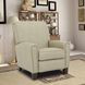 Harrington Cashmere Stone Leather Push Thru The Arms Recliner