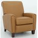 Harrington Santa Fe Brandy Leather Push Thru The Arms Recliner