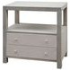 Hattie Grey Grasscloth Drawer Side Table