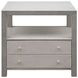Hattie Grey Grasscloth Drawer Side Table