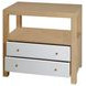 Hattie Matte White Lacquer Rectangular 2 Drawer Side Table