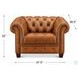 Haworth Saddle Leather Living Room Set with Nailhead Trim