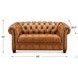 Haworth Saddle Leather 69" Loveseat with Nailhead Trim