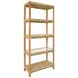 Hawthorn Brown Etagere 4 Glass Shelves
