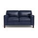 Halwyn Navy Leather Living Room Set