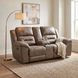 Hazen Brown Double Reclining Console Loveseat