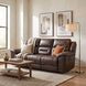 Hazen Dark Brown Double Reclining Sofa