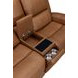 Belmont Lyric Caramel Leather 77" Zero Gravity Power Reclining Loveseat with Console and USB Charging