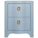 Helena Light Blue Rectangular 2 Drawer Side Table