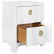 Helena Matte White Rectangular 2 Drawer Side Table