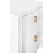 Helena Matte White Rectangular 2 Drawer Side Table