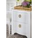 Helena Matte White Rectangular 2 Drawer Side Table