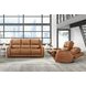 Belmont Lyric Caramel Leather 89" Zero Gravity Power Reclining Sofa with USB Charging