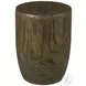 Hidden Treasures Brown Drum End Table