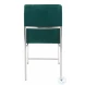 Fuji Green High Back Velvet And Brushed Stainless Steel Dining Chair Set Of 2