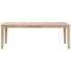 Highland Natural Oak 87" Extendable Rectangular Dining Table