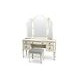 Highland White Bedroom Vanity with Mirror and Bench