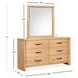 Highridge Honey Wheat 6 Drawer Dresser with Rectangular Mirror