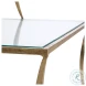 Hirsch Royale Leaf And Specked White Marble Side Table