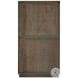 Rovelle Dark Brown Reeded Glass Door Curio Cabinet