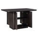 Oakley Black 60" Rectangular Counter Height Table with Storage
