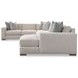 Drew Cream 6 Piece Modular Sectional with RAF Chaise and Pillows