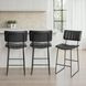Tribeca Black Vegan Leather Bar Stool