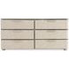 Corinne Beige 6 Drawer Dresser