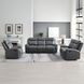 Gaston Gray 88" Manual Reclining Sofa with Drop-Down Console