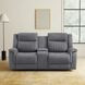 Dean Gray Double Reclining Loveseat with Center Console