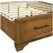 Talcott Beige and Brown King Upholstered Storage Platform Bed with LED