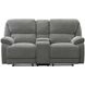 Hooper Alma Gray 78" Manual Reclining Loveseat with Console