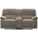 Hooper Alma Tan 78" Manual Reclining Loveseat with Console