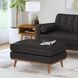 Fable Dark Gray Upholstered Rectangular Ottoman