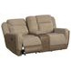 Viper Beige 75" Glider Reclining Loveseat with Console