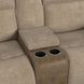 Viper Beige 75" Glider Reclining Loveseat with Console