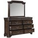 Lyndhurst Walnut Rectangular Dresser Mirror