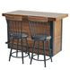 Tyler Brown 60" Rectangular Bar Table and Counter Height Stool Set of 3