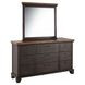 Bear Creek Brown 9 Drawer Dresser and Mirror