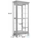 P021768 Brown Sliding Door Curio Cabinet