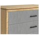 Loft Brown and Gray 3 Drawer Bedside Chest