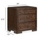 Timberlyn Espresso 3 Drawer Nightstand with USB Charging