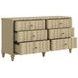 Haven Sundrenched Oak and Ivory Upholstered Panel Bedroom Set