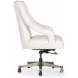 Solenne White Leather Swivel Tilt Executive Chair