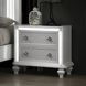 Stardust White 2 Drawer Nightstand with USB Charging and LED