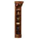 Huntington Antique Vintage Pecan Outside Corner Bookcase