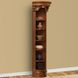 Huntington Antique Vintage Pecan Outside Corner Bookcase