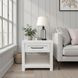 Haven White Square End Table