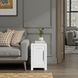 Haven White Rectangular Chairside Table